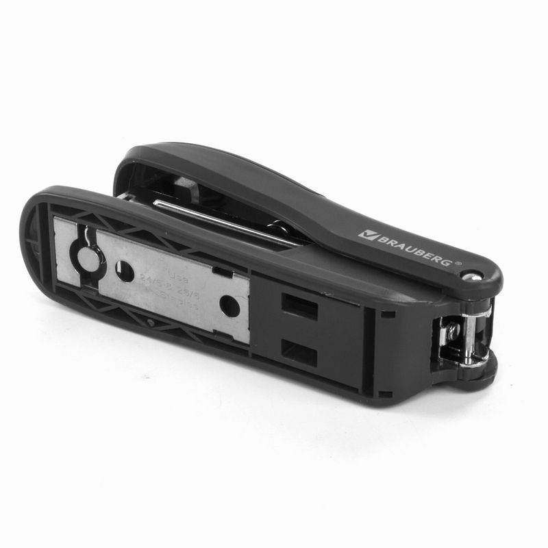 Степлер №24/6, 26/6 BRAUBERG "SX-39", до 25 листов, черный