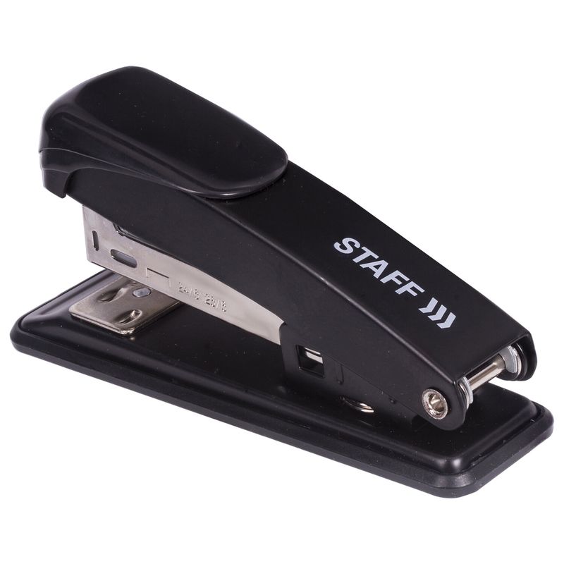 Степлер №24/6, 26/6 металлический STAFF "Manager", до 20 листов, черный
