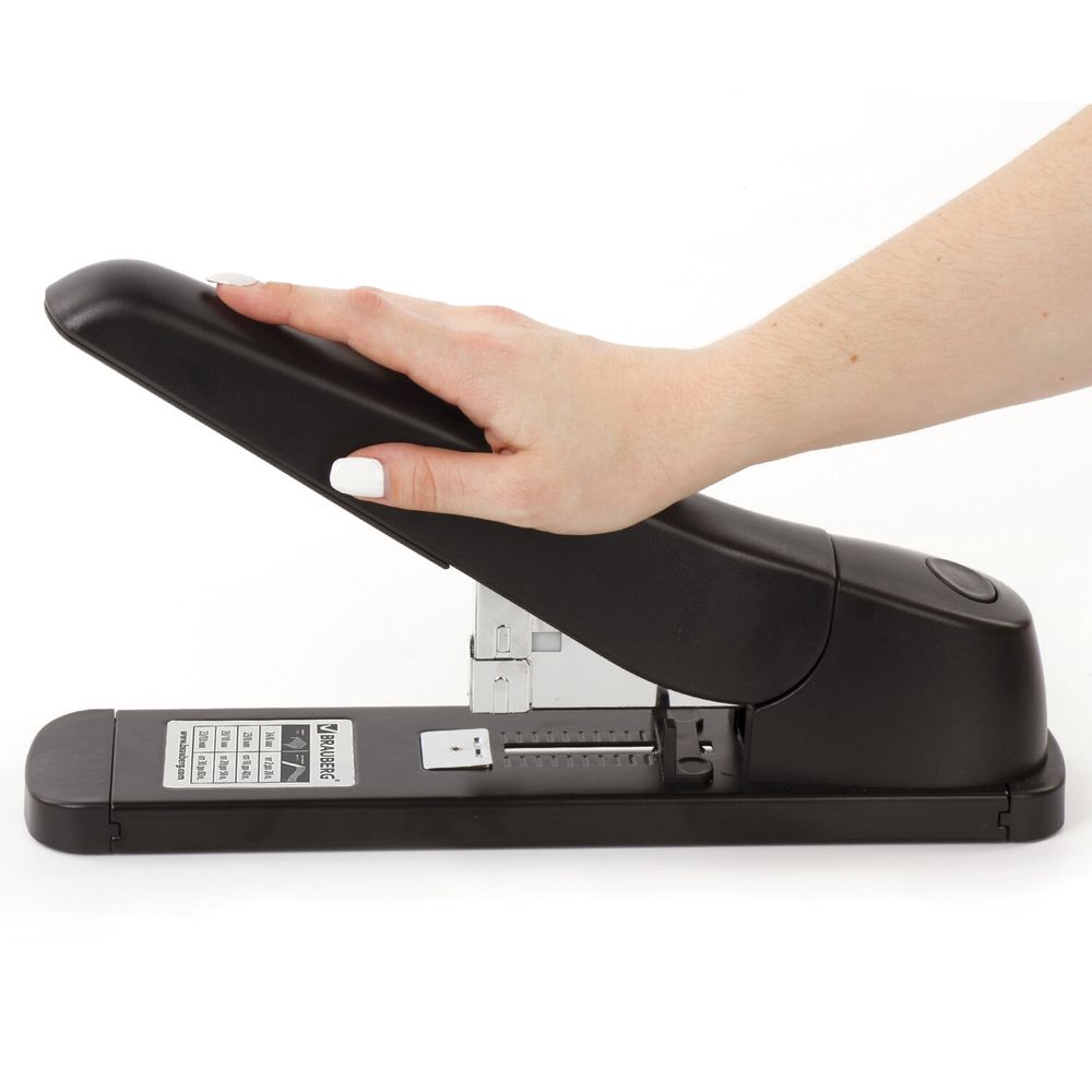 Степлер МОЩНЫЙ №24/6-23/13 BRAUBERG "Heavy duty MX", до 80 листов, черный