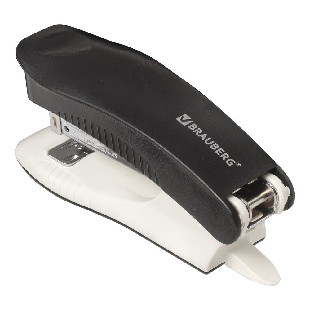 Степлер №24/6, 26/6 BRAUBERG "METROPOLIS", до 30 листов, черный