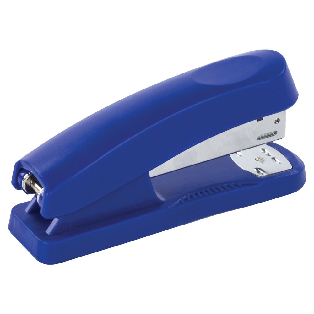 Степлер №24/6, 26/6 BRAUBERG "Standard+", до 30 листов, синий