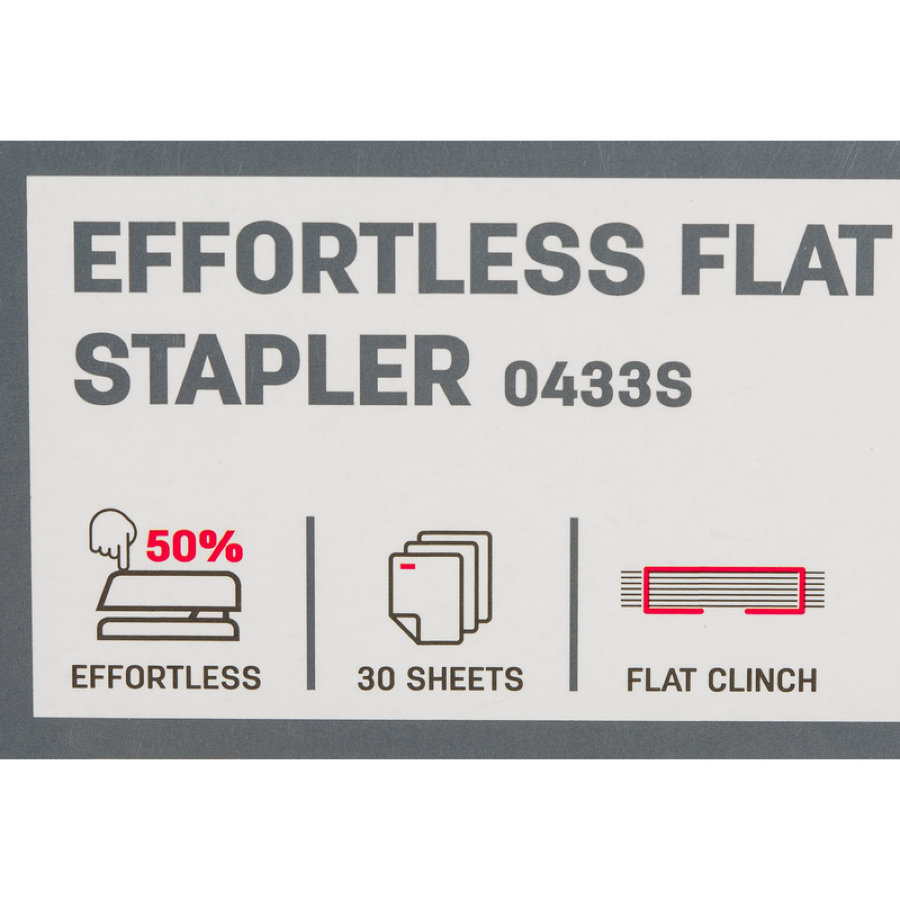 Степлер Deli Effortless E0433S (N24/6-26/6) до30л, энергосберегающий, +1000скоб,плст,черн