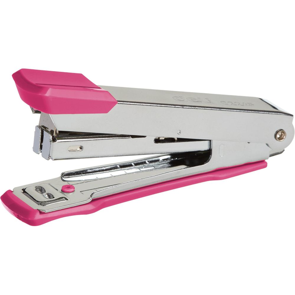 Степлер Deli Essential N10 до 15 листов, антистеплер, полипропил.уп., ассорти