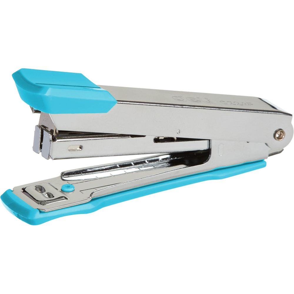 Степлер Deli Essential N10 до 15 листов, антистеплер, полипропил.уп., ассорти