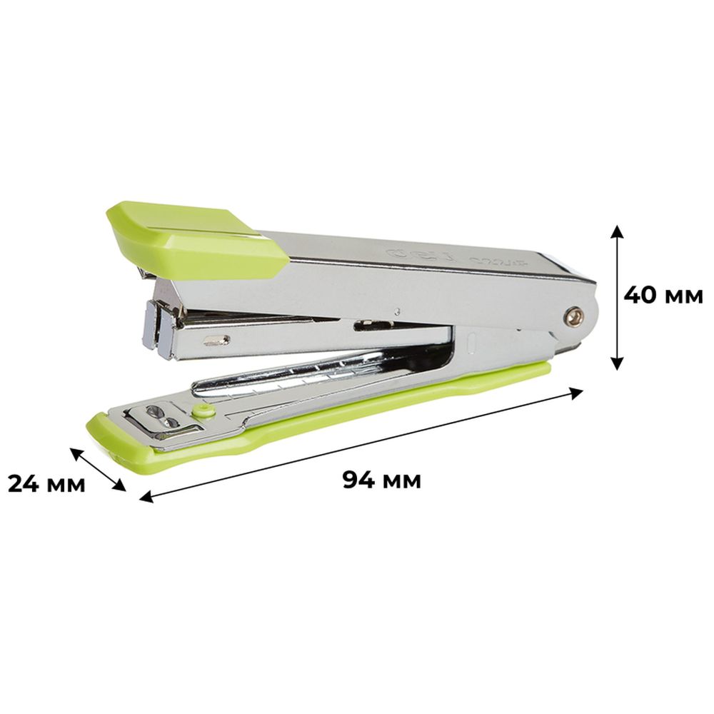 Степлер Deli Essential N10 до 15 листов, антистеплер, полипропил.уп., ассорти