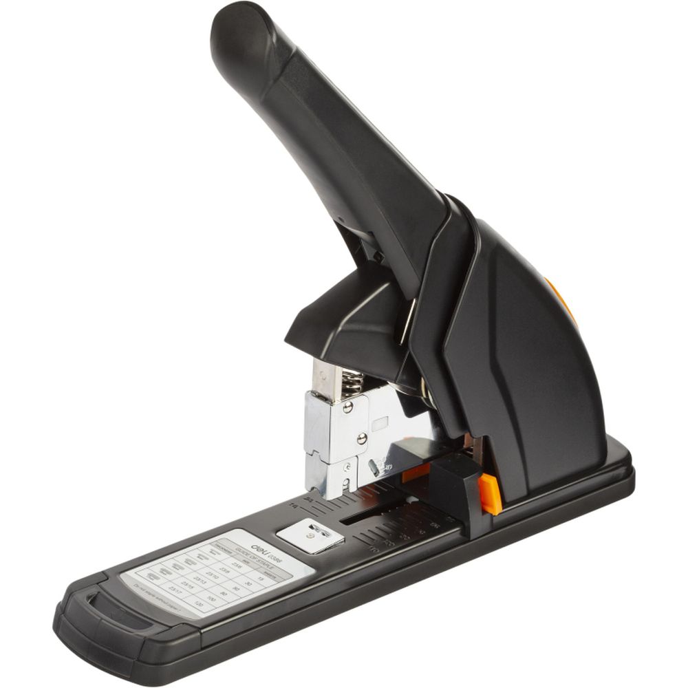 Степлер мощный Deli Effortless E0386(N23/6-23/17) до120л, энергосберегающий, пл/мет,асс