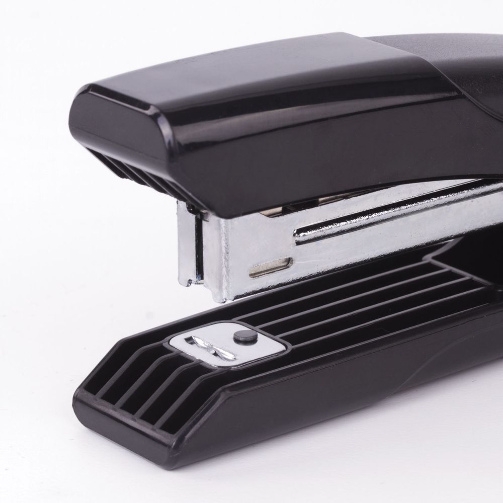 Степлер №10 BRAUBERG "Black Jack", до 18 листов, антистеплер, черный