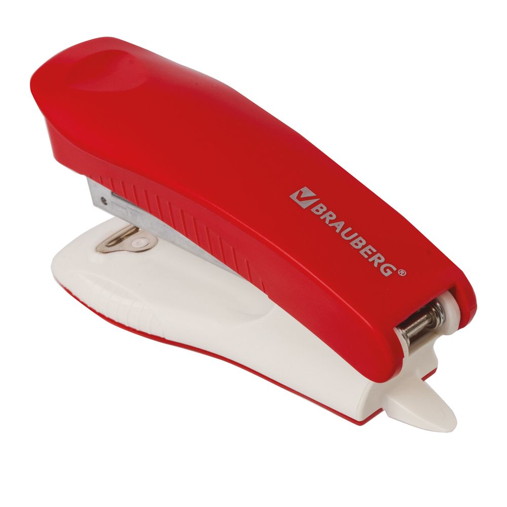 Степлер №10 BRAUBERG "METROPOLIS", до 20 листов, с антистеплером, ассорти