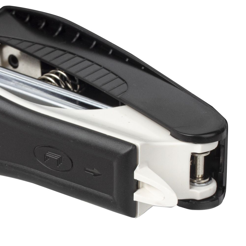 Степлер №10 BRAUBERG "METROPOLIS", до 20 листов, с антистеплером, черный