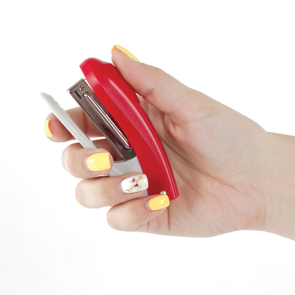 Степлер №10 BRAUBERG "Original", до 12 листов, с антистеплером, красный