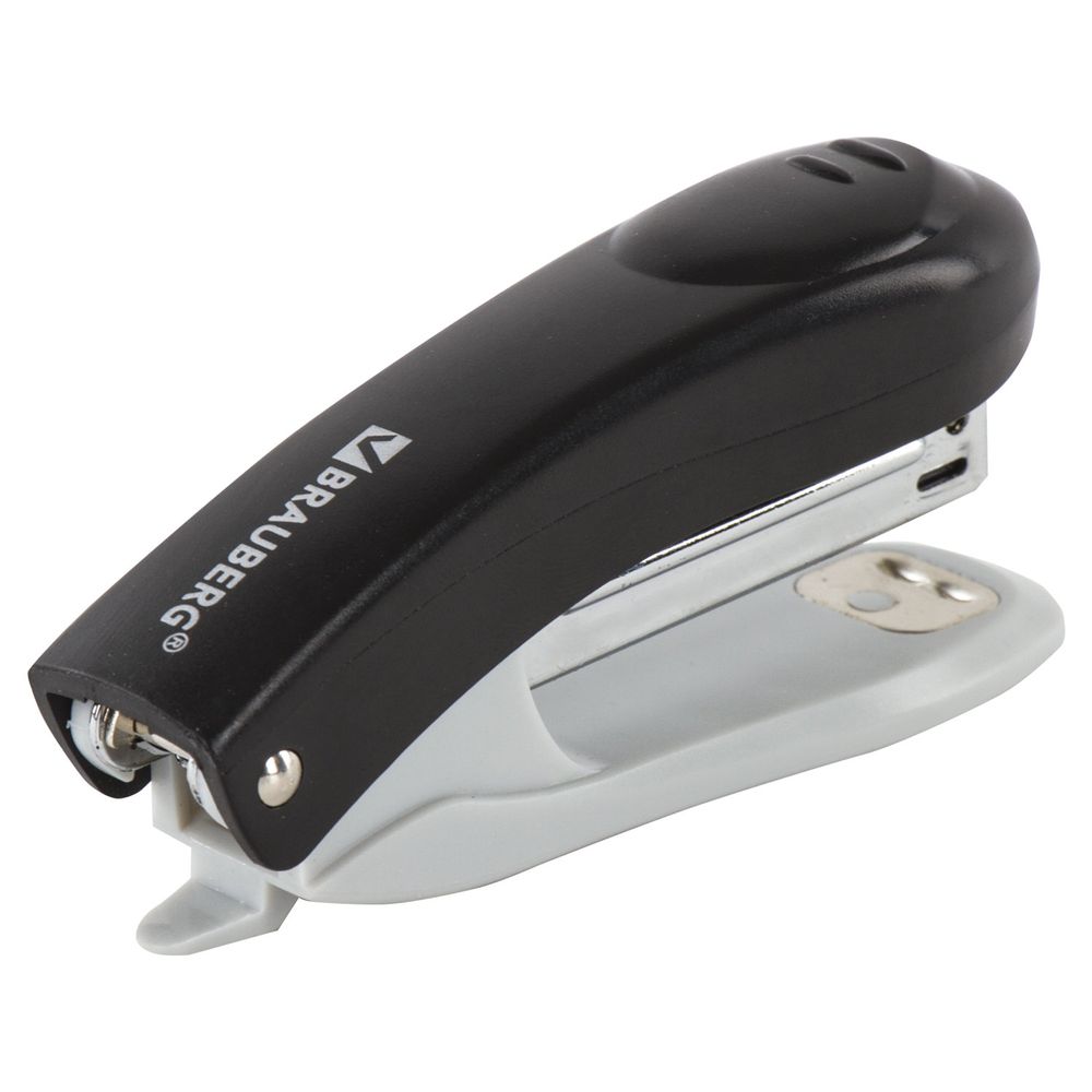 Степлер №10 BRAUBERG "Original", до 12 листов, с антистеплером, черный