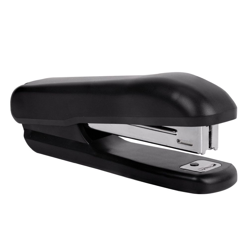 Степлер №10 BRAUBERG "SX-19", до 12 листов, с антистеплером, черный