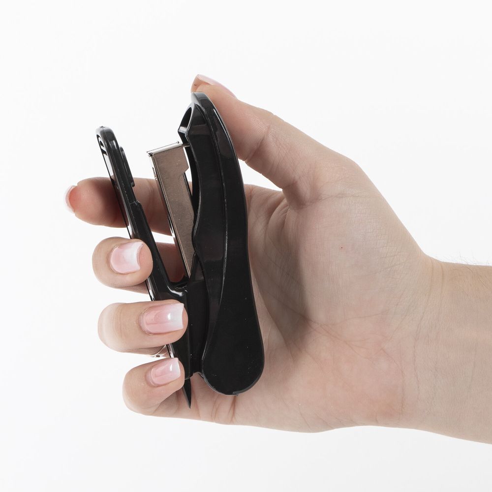 Степлер №10 STAFF "EVERYDAY", до 12 листов, с антистеплером, черный