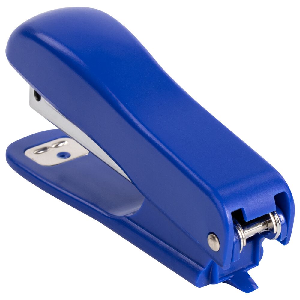 Степлер №10 STAFF "Profit", до 12 листов, с антистеплером, синий