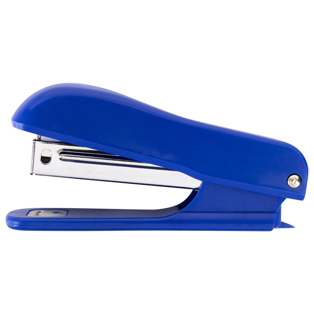 Степлер №10 STAFF "Profit", до 12 листов, с антистеплером, синий