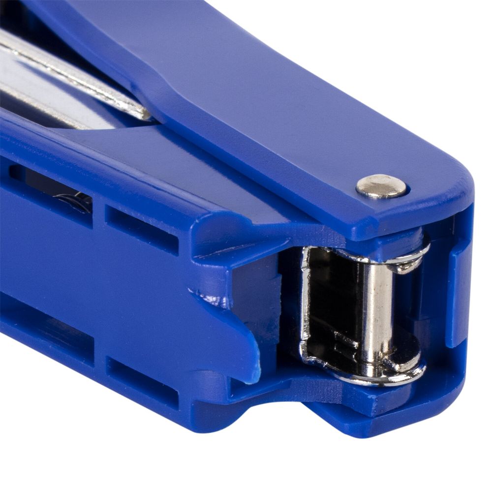 Степлер №10 STAFF "Profit", до 12 листов, с антистеплером, синий