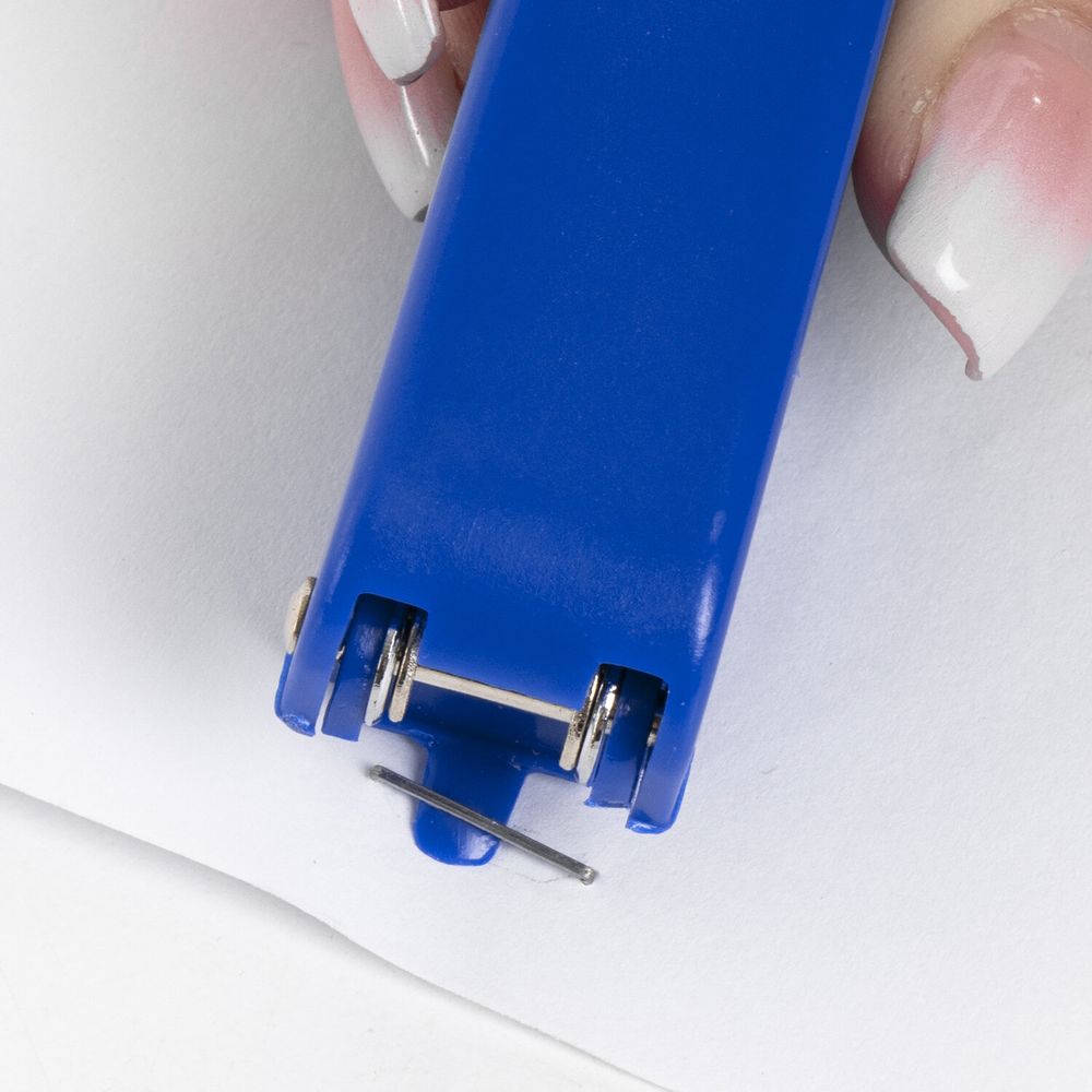 Степлер №10 STAFF "Profit", до 12 листов, с антистеплером, синий