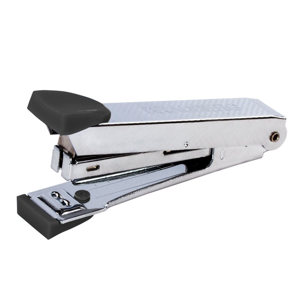 Степлер №10 металлический BRAUBERG "Classic-M", до 15 листов, с антистеплером, черный