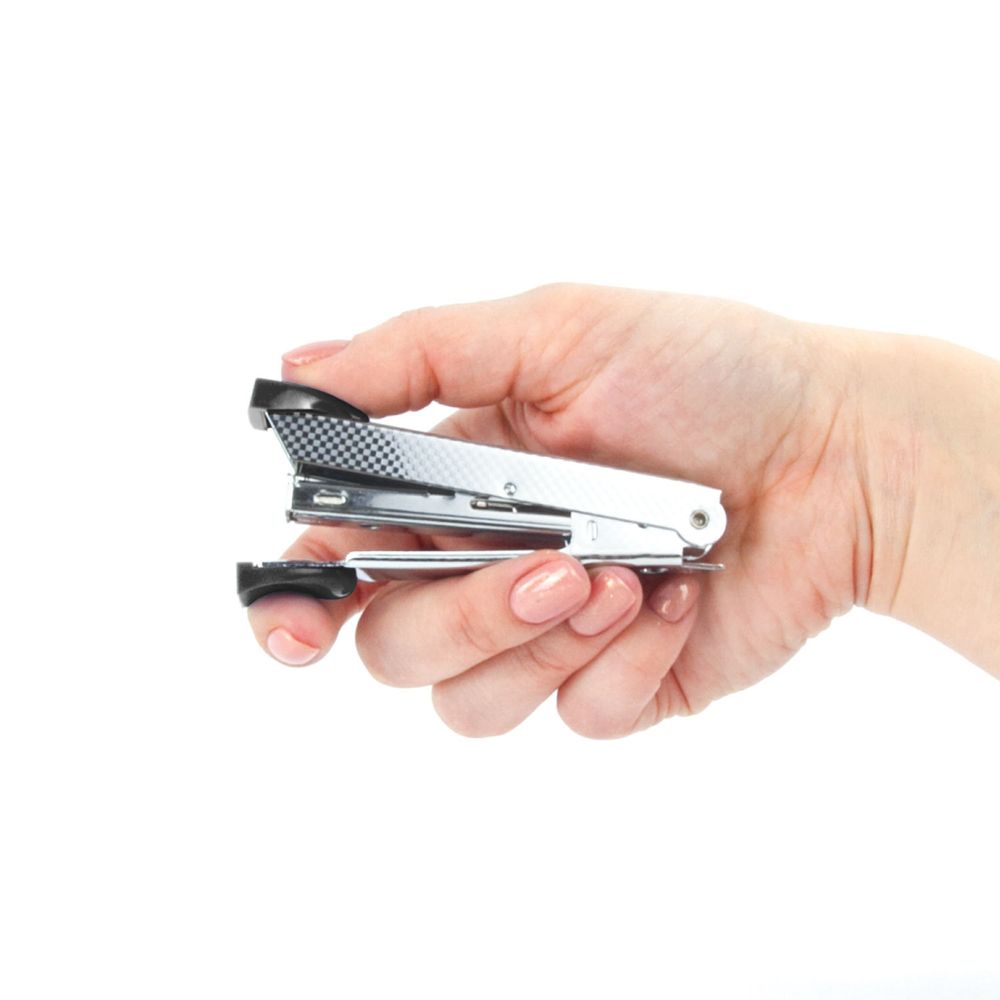 Степлер №10 металлический BRAUBERG "Classic-M", до 15 листов, с антистеплером, черный