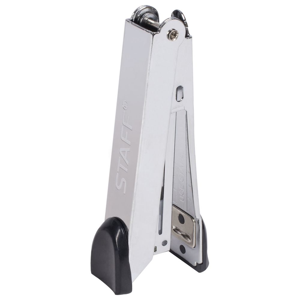 Степлер №10 металлический STAFF "Manager", до 18 листов, с антистеплером, черный
