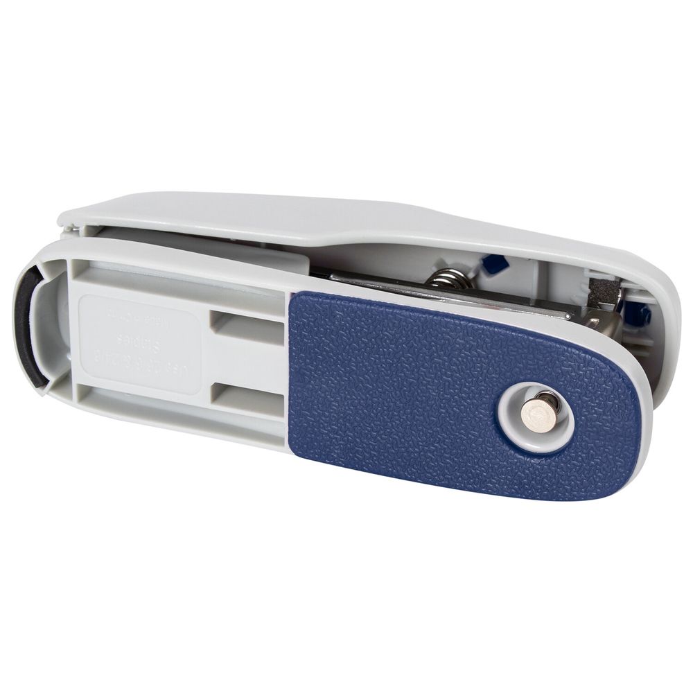 Степлер №24/6, 26/6 BRAUBERG "Extra", до 30 листов, серо-синий