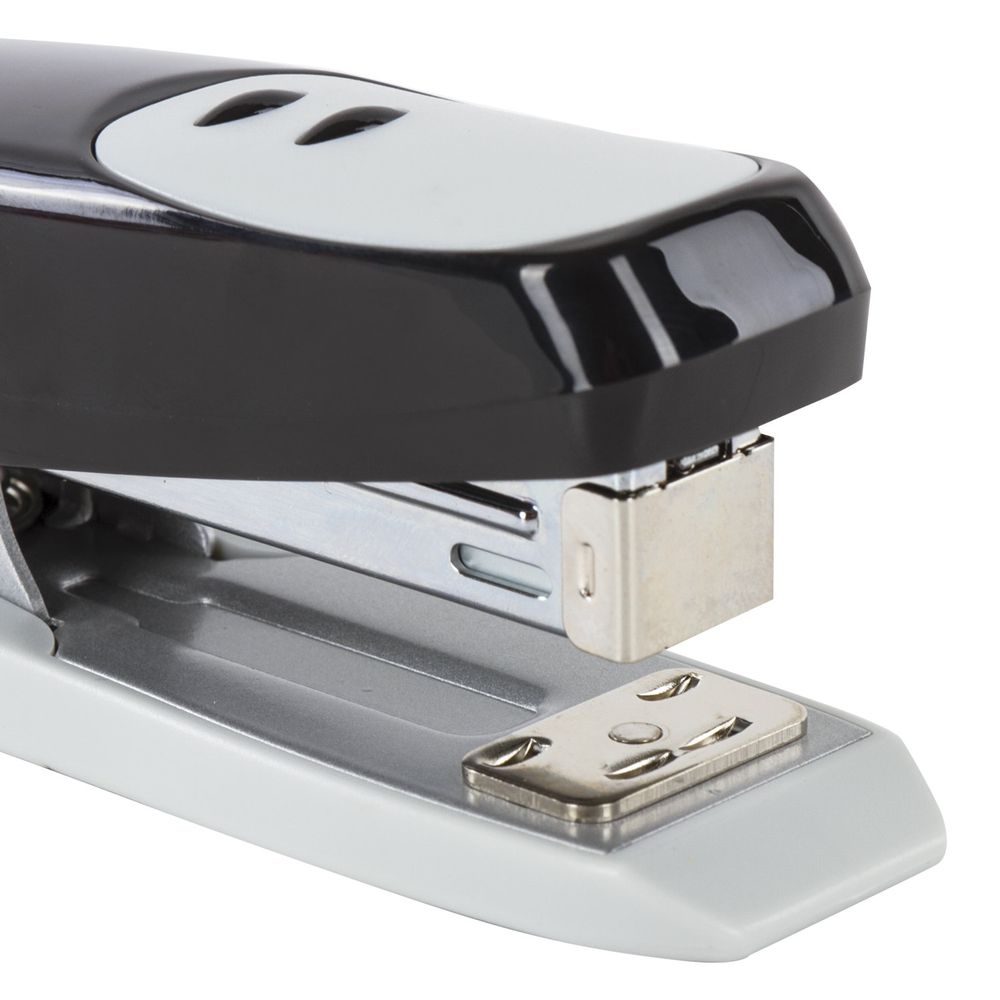 Степлер №24/6, 26/6 BRAUBERG "Germanium", до 20 листов, черный, ГАРАНТИЯ 5 ЛЕТ