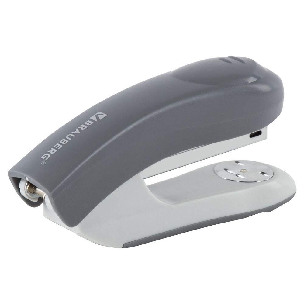 Степлер №24/6, 26/6 BRAUBERG "Original", до 25 листов, серый