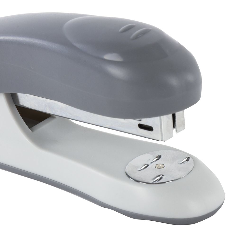 Степлер №24/6, 26/6 BRAUBERG "Original", до 25 листов, серый