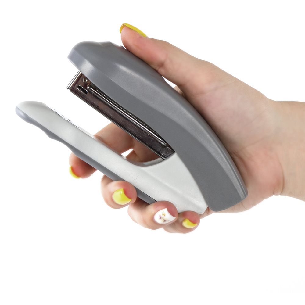 Степлер №24/6, 26/6 BRAUBERG "Original", до 25 листов, серый