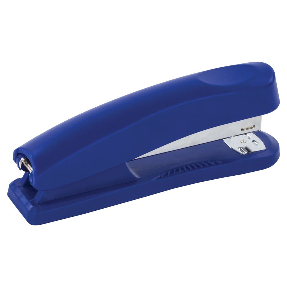 Степлер №24/6, 26/6 BRAUBERG "Standard+", до 30 листов, полнозагрузочный, синий