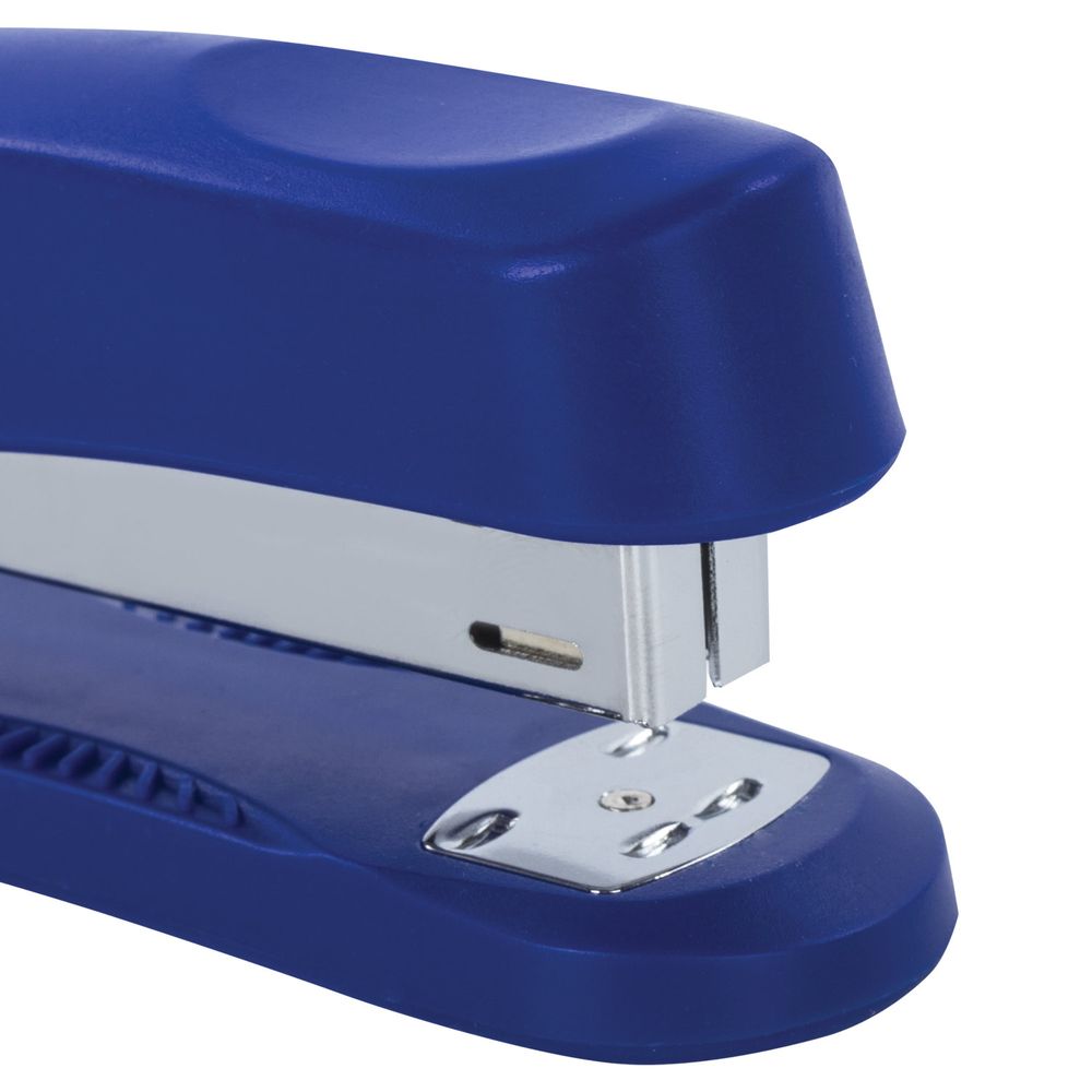 Степлер №24/6, 26/6 BRAUBERG "Standard+", до 30 листов, полнозагрузочный, синий