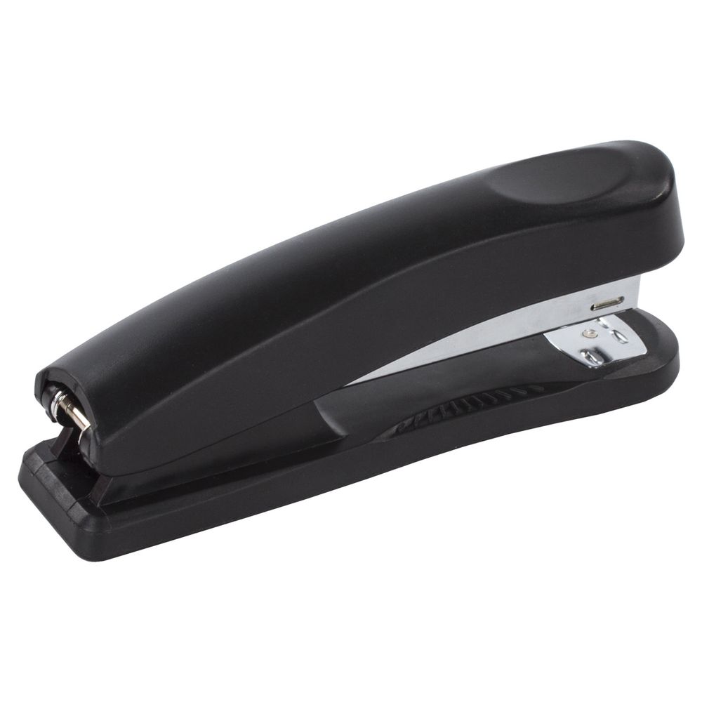 Степлер №24/6, 26/6 BRAUBERG "Standard+", до 30 листов, полнозагрузочный,черный