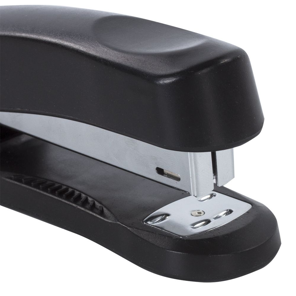 Степлер №24/6, 26/6 BRAUBERG "Standard+", до 30 листов, полнозагрузочный,черный