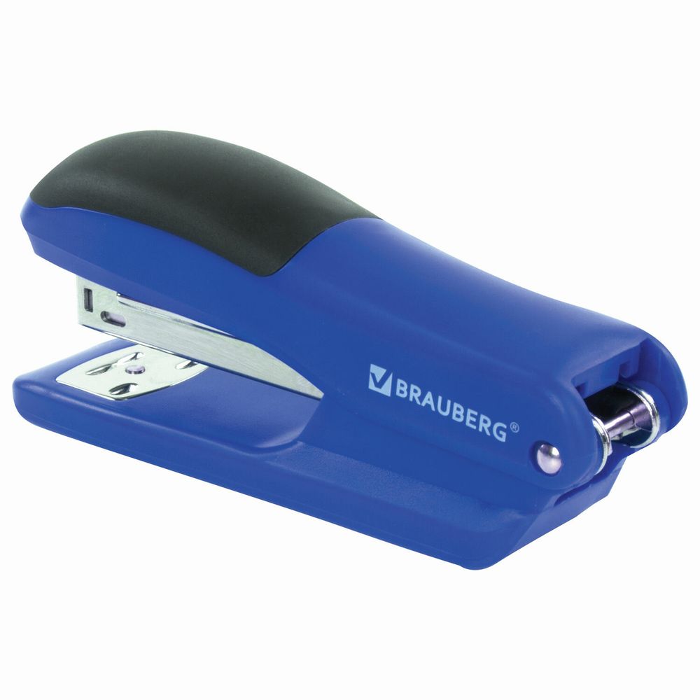 Степлер №24/6, 26/6 BRAUBERG "SX-39", до 25 листов, синий