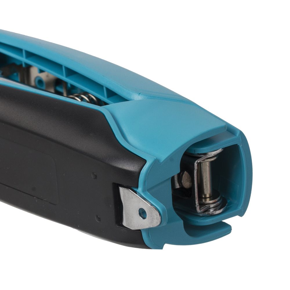 Степлер №24/6, 26/6 BRAUBERG "ULTRA", до 30 листов, с антистеплером, голубой