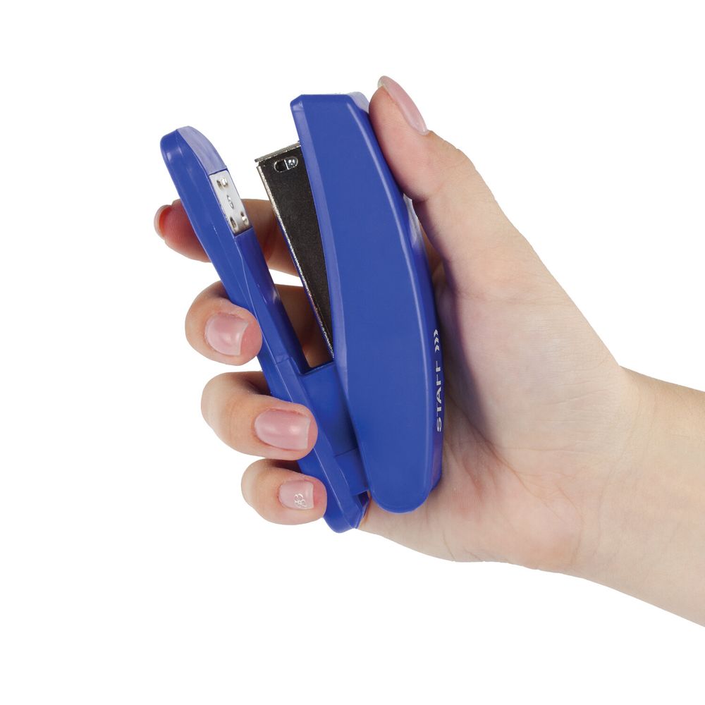 Степлер №24/6, 26/6 STAFF "Basic", до 20 листов, синий