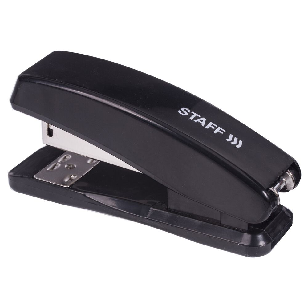 Степлер №24/6, 26/6 STAFF "Basic", до 20 листов, черный