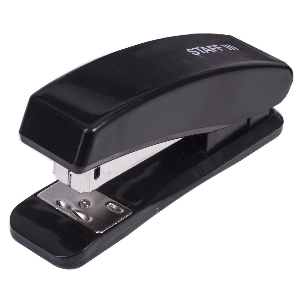 Степлер №24/6, 26/6 STAFF "Basic", до 20 листов, черный