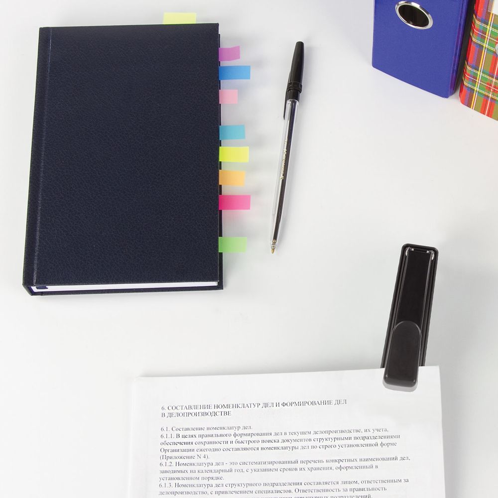 Степлер №24/6, 26/6 металлический BRAUBERG "Office", до 20 листов, черный