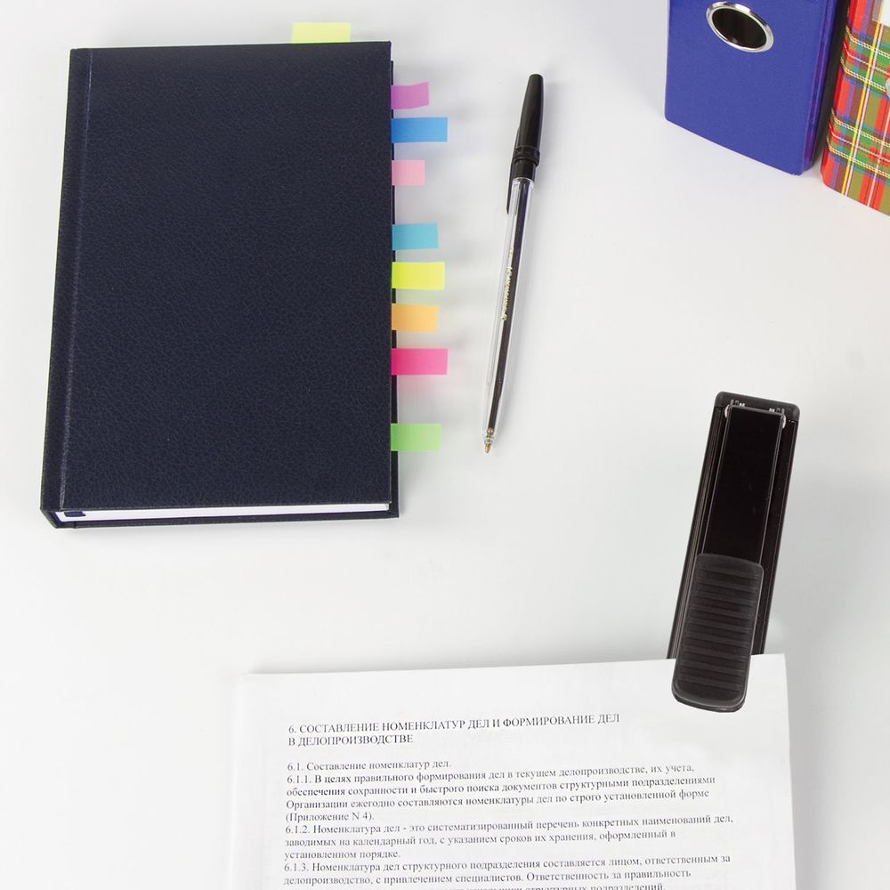 Степлер №24/6, 26/6 металлический BRAUBERG "Office", до 30 листов, черный