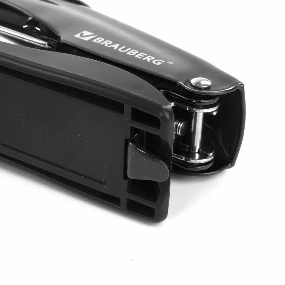 Степлер №24/6, 26/6 металлический BRAUBERG "Office-Expert", до 25 листов, черный