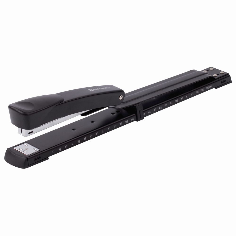 Степлер брошюровочный №24/6, 26/6 BRAUBERG "Universal", до 25 листов, черный