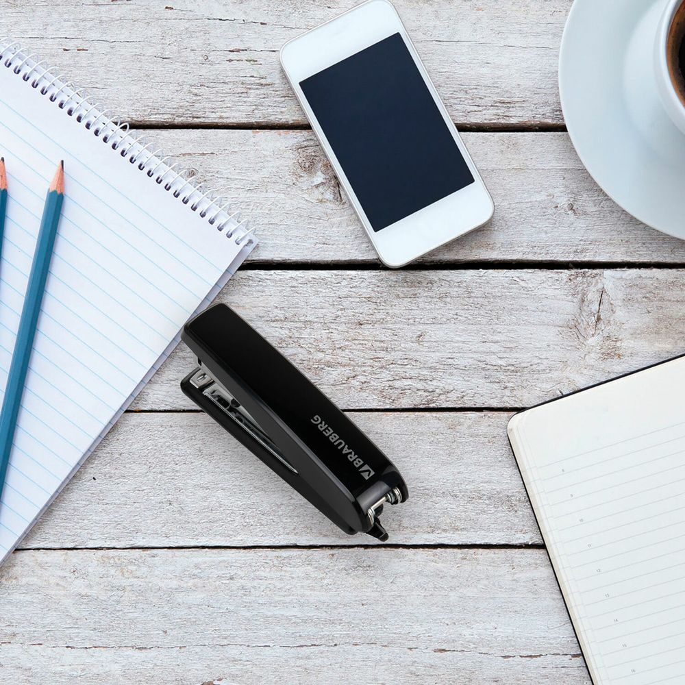 Степлер №10 BRAUBERG "Standard", до 20 листов, черный