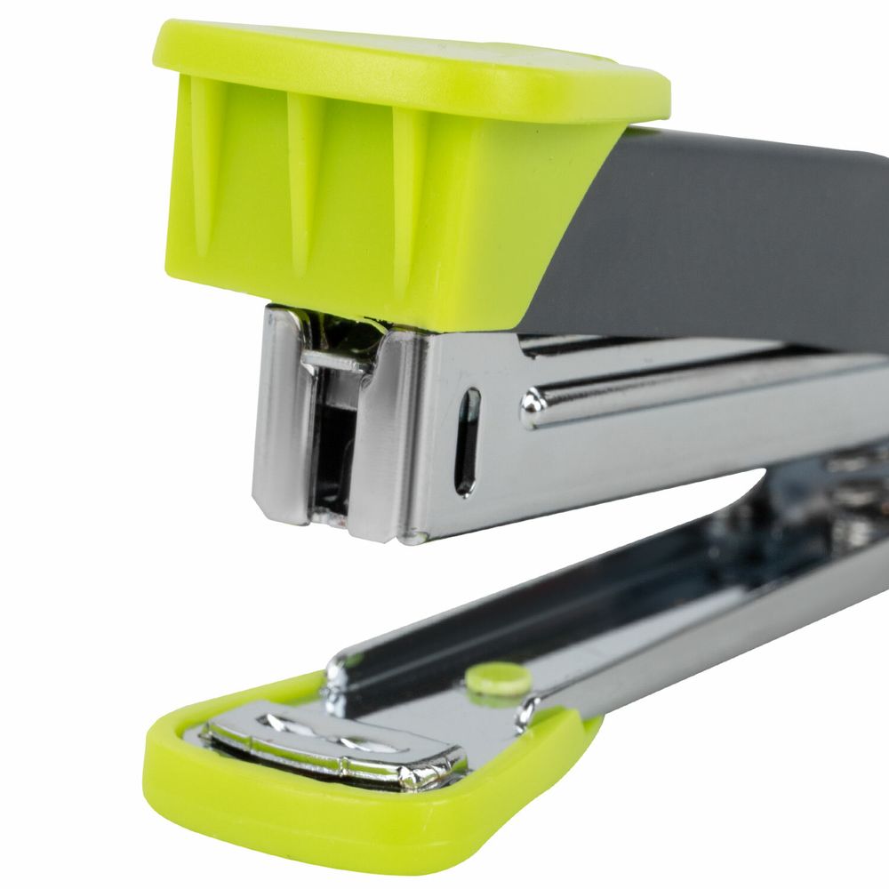 Степлер №10 металлический BRAUBERG "UNIVERSAL GT", до 16 листов, с антистеплером, зеленый