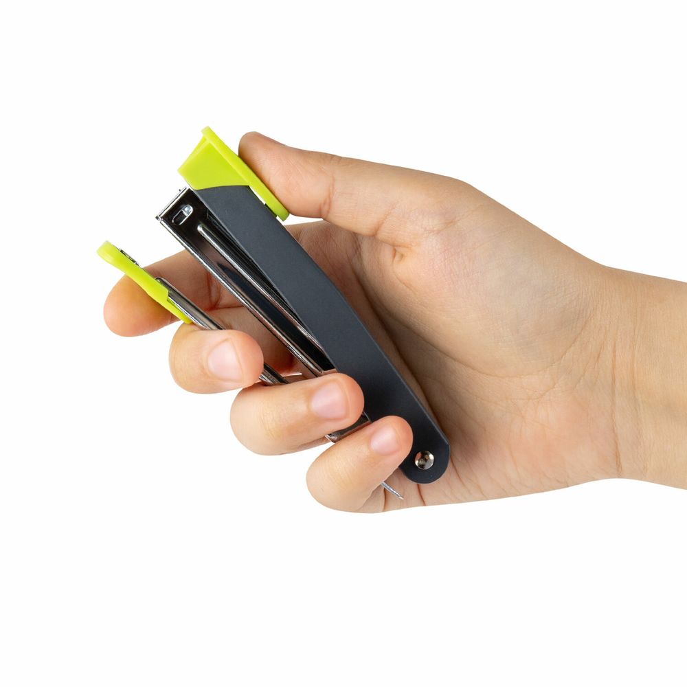 Степлер №10 металлический BRAUBERG "UNIVERSAL GT", до 16 листов, с антистеплером, зеленый