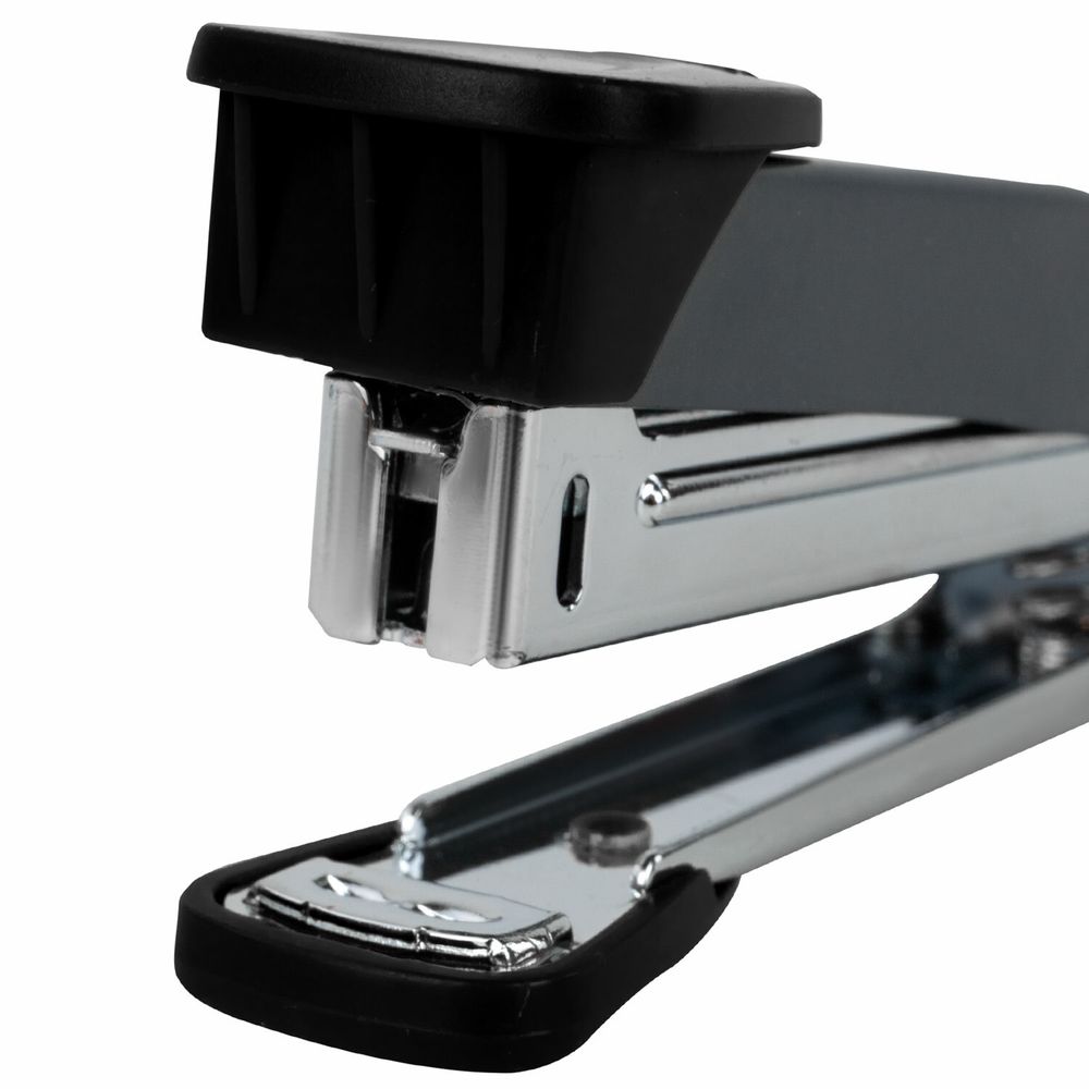 Степлер №10 металлический BRAUBERG "UNIVERSAL GT", до 16 листов, с антистеплером, черный