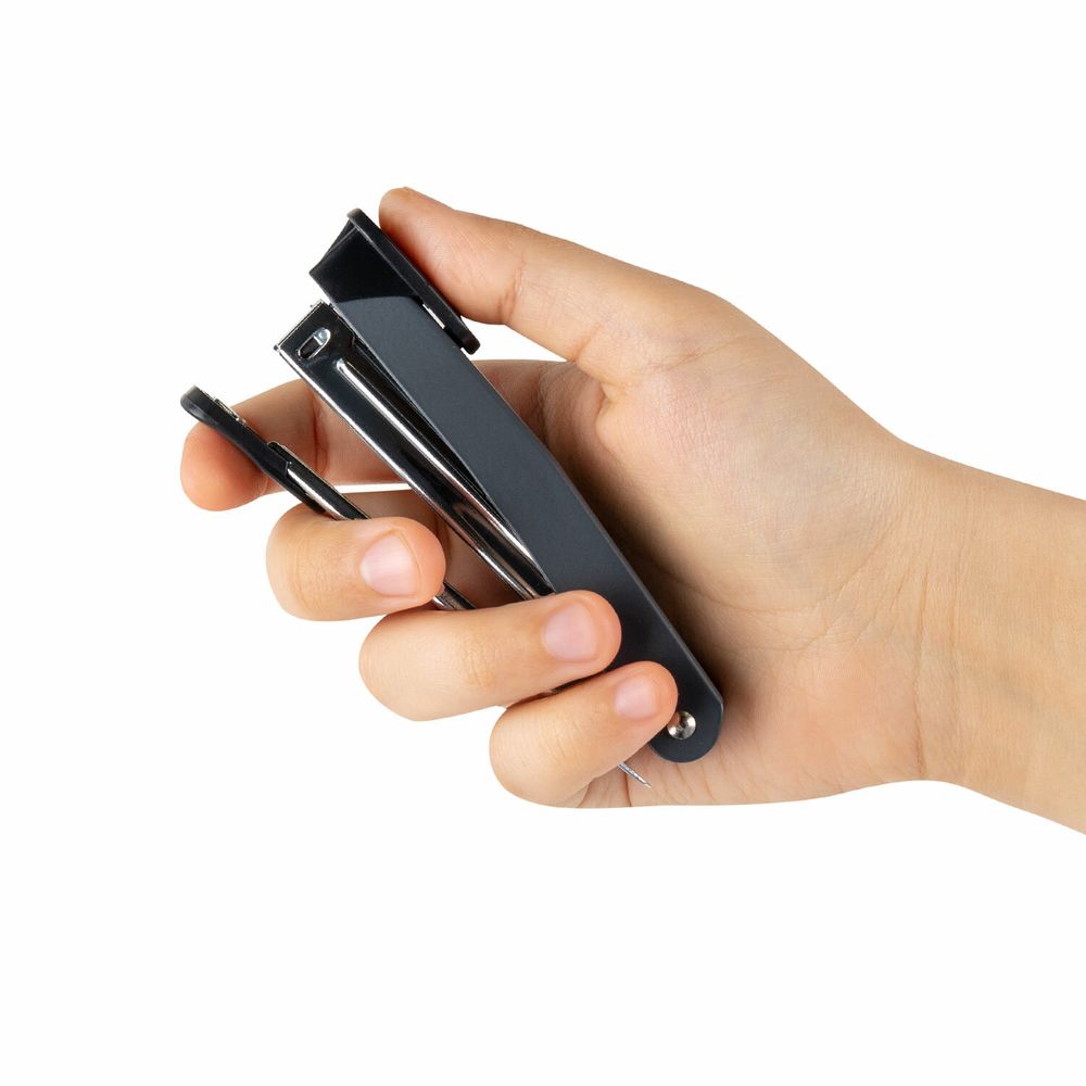 Степлер №10 металлический BRAUBERG "UNIVERSAL GT", до 16 листов, с антистеплером, черный