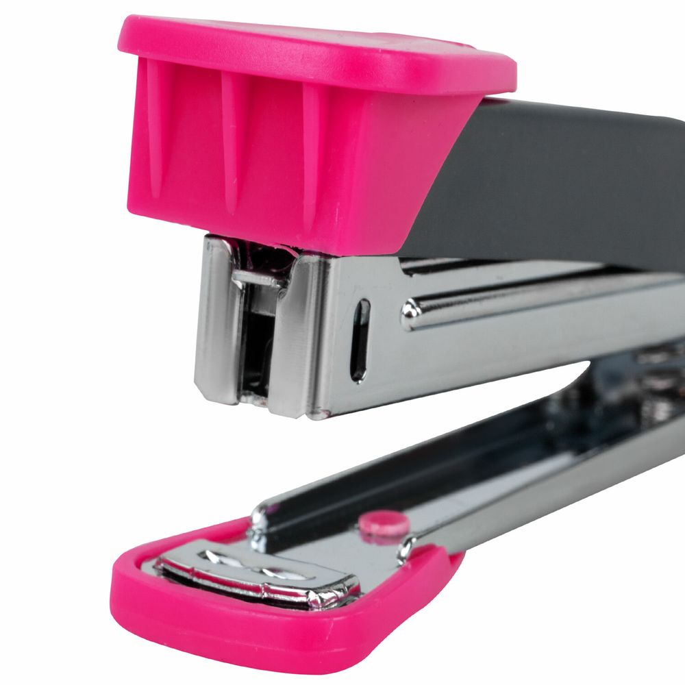 Степлер №10 металлический BRAUBERG "UNIVERSAL GT", до 16 листов,с антистеплером, красный