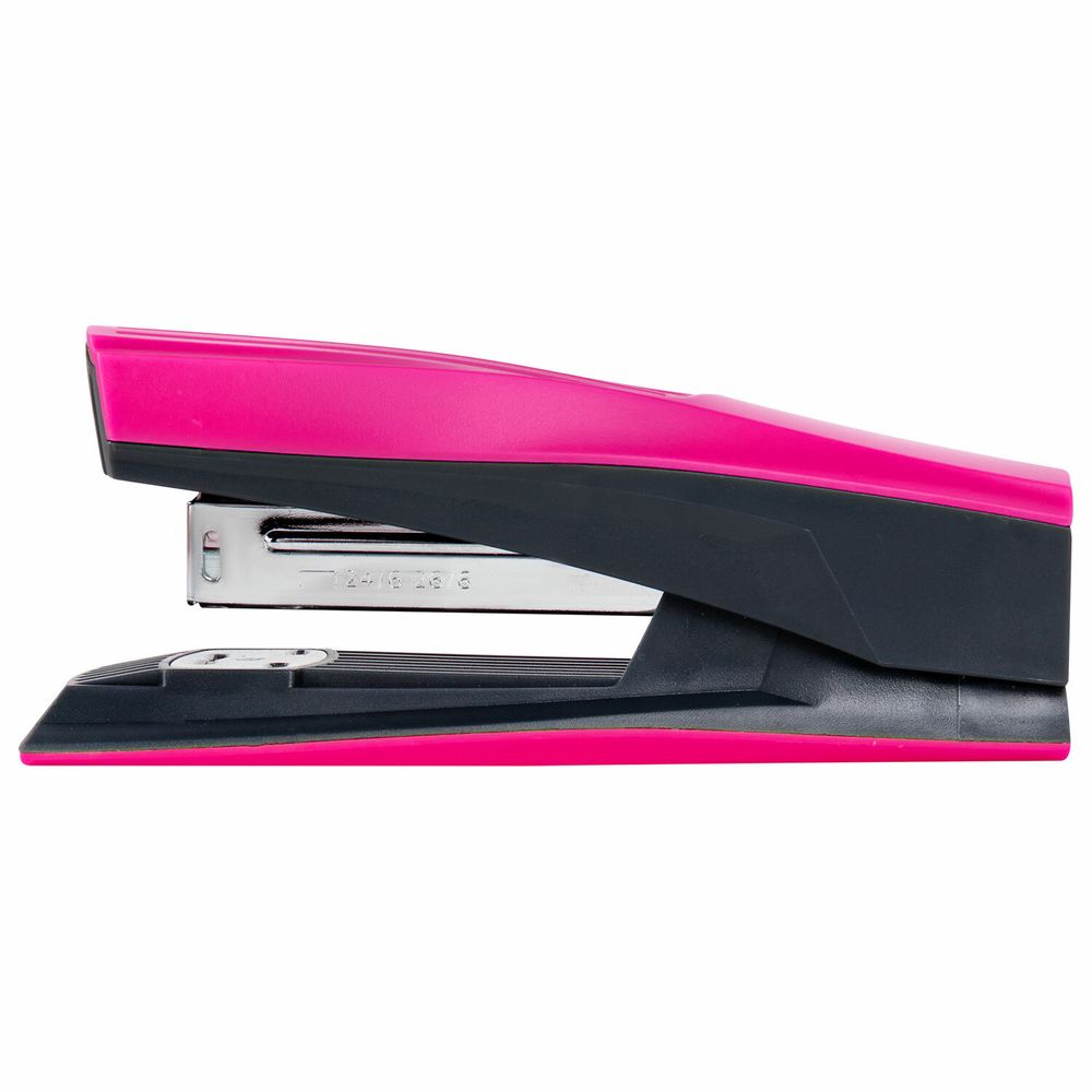 Степлер №24/6, 26/6 BRAUBERG "SUPER", до 30 листов, маджента и черный