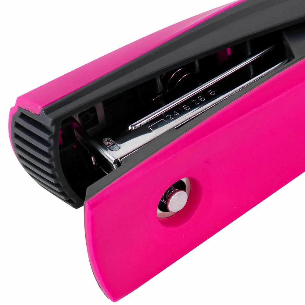 Степлер №24/6, 26/6 BRAUBERG "SUPER", до 30 листов, маджента и черный